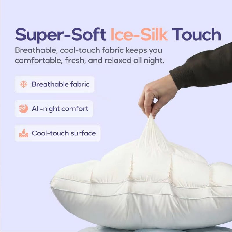 Cooling Cloud Puff Pillow – Ultra Soft, Hypoallergenic Cervical Support